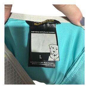Ruffwear Jet Stream Fast & Light Cooling Dog Vest Size Large Hiking Walking Aqua